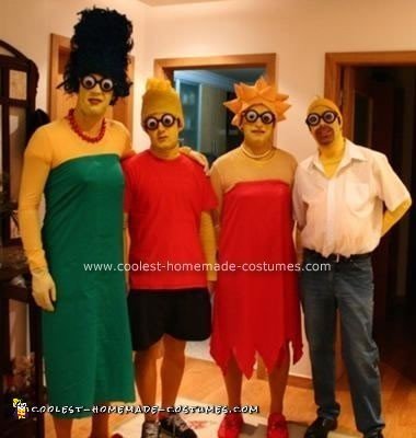 Homemade Simpsons Family Costume