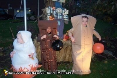 Homemade S'more Family Costume