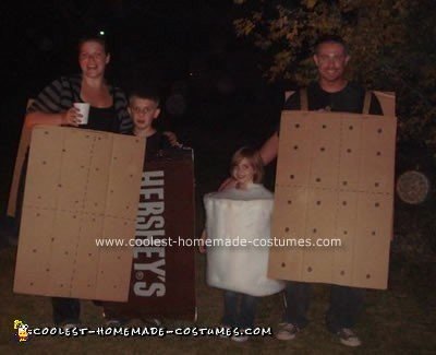 Homemade S'mores Family Halloween Costume