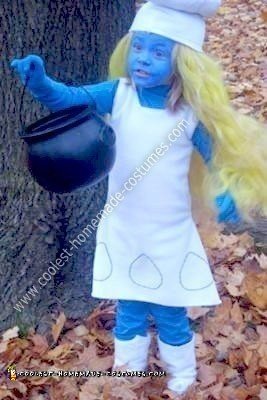 Homemade Smurfette Costume