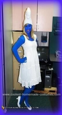 Homemade Smurfette Costume