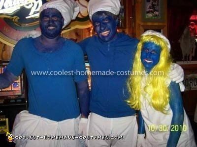 Coolest Homemade Smurfs Group Halloween Costume