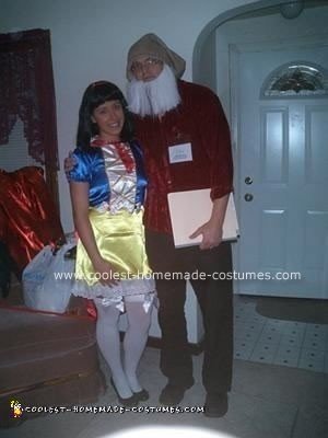 Homemade Snow White and Doc the Dwarf Couple Costume