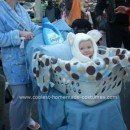 Homemade Snuggle Bear in Laundry Basket Baby Costume
