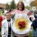 Homemade Spaghetti and Meatballs Halloween Costume