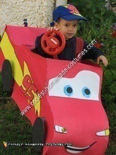 Homemade Speedy McQueen Toddler Costume Idea