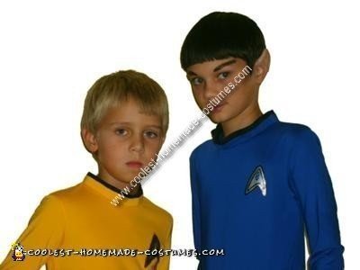 Homemade Spock and Kirk Star Trek Couple Costumes