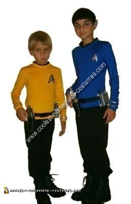 Homemade Spock and Kirk Star Trek Couple Costumes