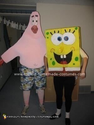 Homemade Sponge Bob and Patrick Costumes