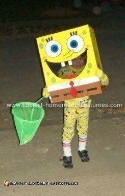 Homemade Sponge Bob Square Pants Costume