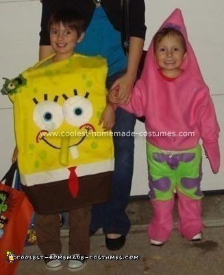 Homemade Spongebob and Patrick Star Costumes