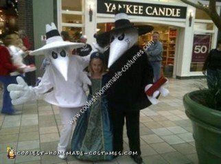 Homemade Spy vs. Spy Couple Halloween Costume