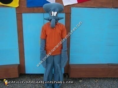 Homemade Squidward Halloween Costume