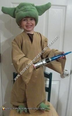 Homemade Star Wars Yoda Halloween Costume Idea