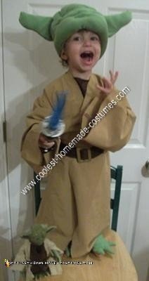 Homemade Star Wars Yoda Halloween Costume Idea