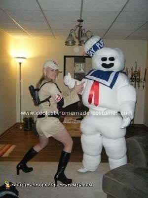 Homemade Stay Puft Marshamallow Man Costume