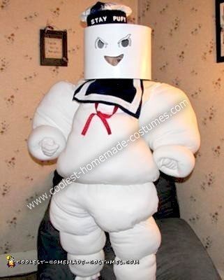 Homemade Stay Puft Marshmallow Man Costume