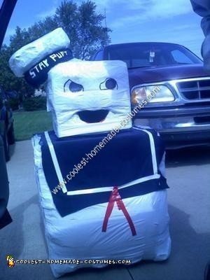 Homemade Stay Puft Marshmallow Man Costume