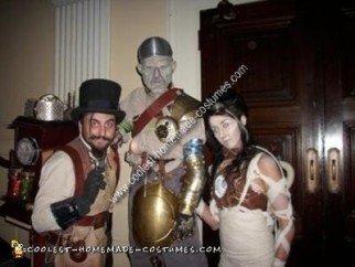 Homemade Steampunk Group Costume