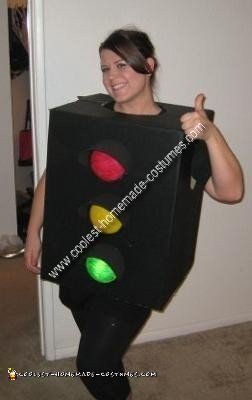 Homemade Stop Light Adult Costume