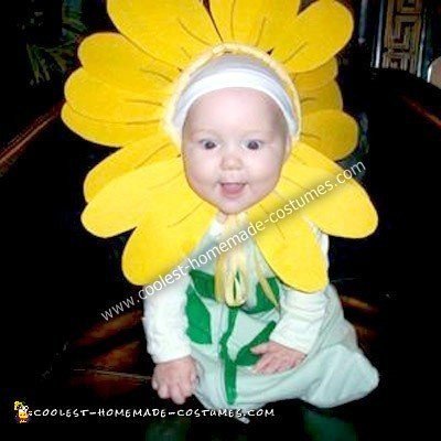 Coolest Homemade Sunflower Baby Costume