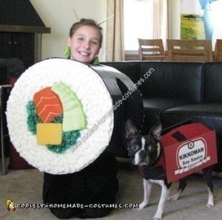 Homemade Sushi and Soy Sauce Halloween Costume Ideas