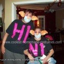 Homemade Swine Flu Couple Costume