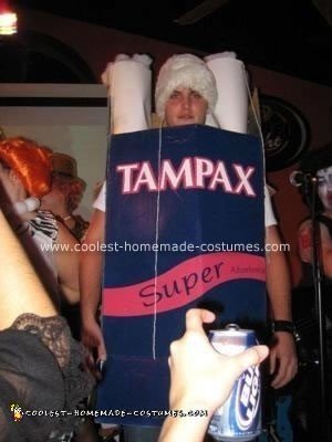 Coolest Homemade Tampon Man Costume