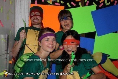 Homemade Teenage Mutant NEON Ninja Turtles Costume