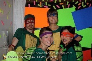 Homemade Teenage Mutant NEON Ninja Turtles Costume