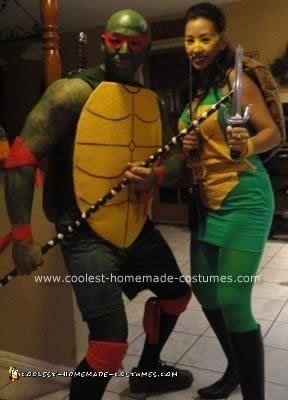 Homemade Teenage Mutant Ninja Turtles Couple Costume