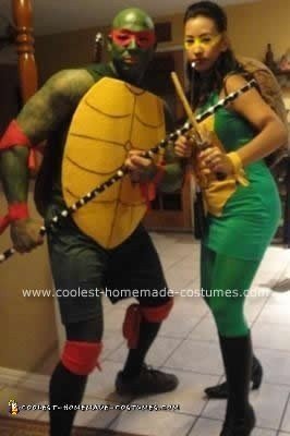 Homemade Teenage Mutant Ninja Turtles Couple Costume