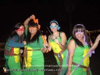 Homemade Teenage Mutant Ninja Turtles Group Costume