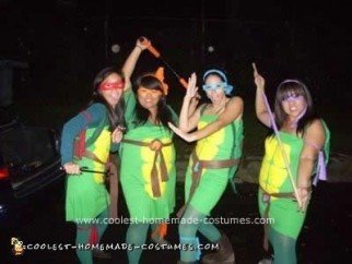 Homemade Teenage Mutant Ninja Turtles Group Costume