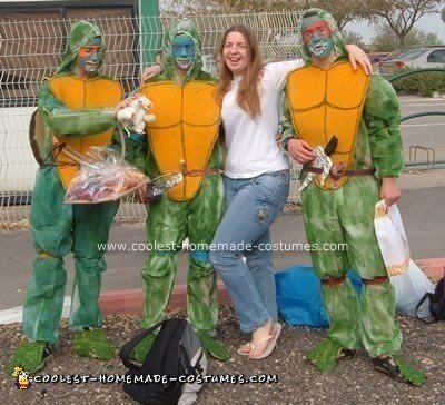 Homemade Teenage Mutant Ninja Turtles Group Costume