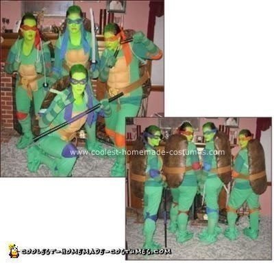 Homemade Teenage Mutant Ninja Turtles Group Costume