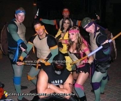 Homemade Teenage Mutant Ninja Turtles Group Costume