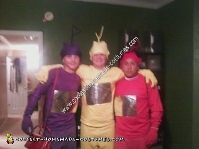 Homemade Teletubbies Adult Group Halloween Costume Idea