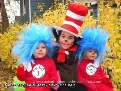 Homemade Thing 1 and 2 Costume