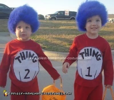 Homemade Thing 1 and Thing 2 Costume