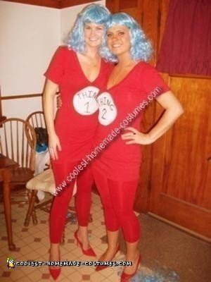 Homemade Thing 1 and Thing 2 Dr. Seuss Costumes
