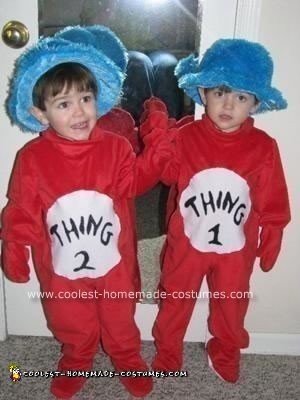 Homemade Thing 1 and Thing 2 Toddler Costumes