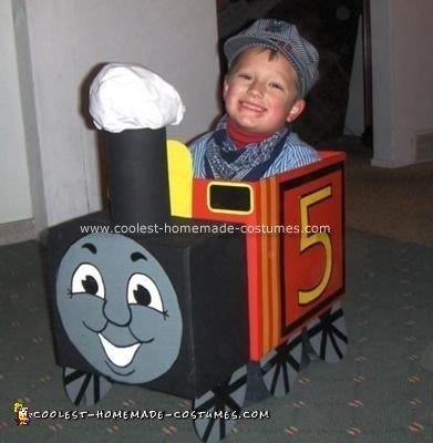 Homemade Thomas the Tank Engine Halloween Costume