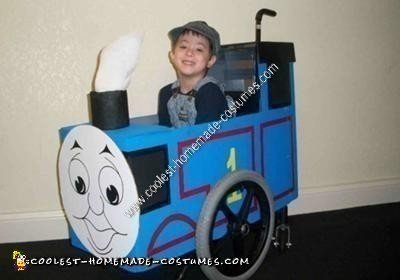 Homemade Thomas the Train Wheelchair Halloween Costume