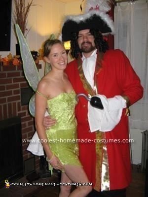 Homemade Tinkerbell and Captain Hook Couple Costumes