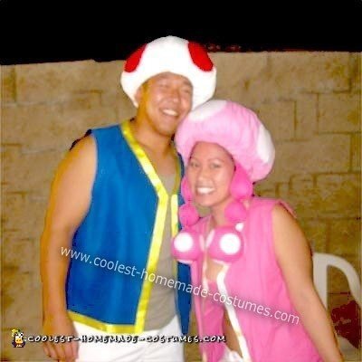 Homemade Toad and Toadette From Mario Brothers Couple Costume