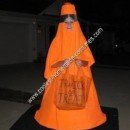 Homemade Traffic Cone Halloween Costume Idea