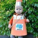 Homemade Traffic Cone Toddler Halloween Costume