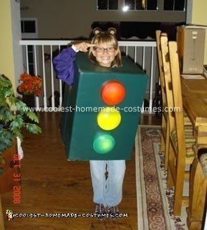 Homemade Traffic Light Halloween Costume