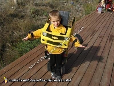 Homemade Transforming Bumblebee Kids Costume